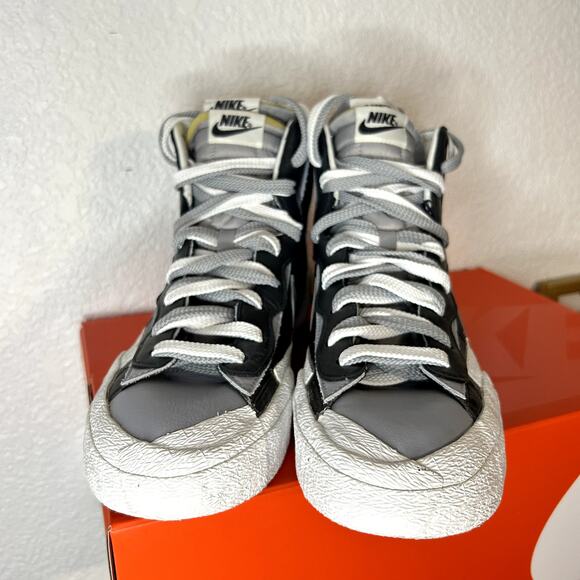 Nike Blazer Mid sacai Black Wolf Grey Mens Size 10 Womens Size 11.5 BV0072 002 - Picture 11 of 16